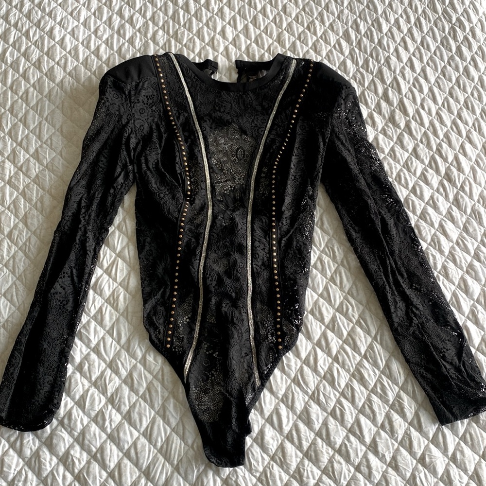 Women’s Black Lace Bodysuit in excellent condition. Like new.